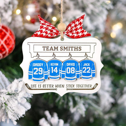 Hockey Ornament Personalized Hockey Family Christmas Gifts For Hockey Player