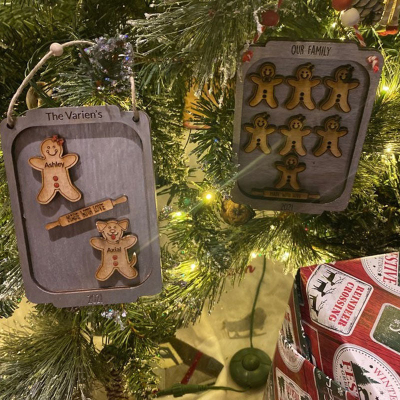 Personalized Cookie Christmas Ornament Gingerbread  Family Ornament Cute Ornament