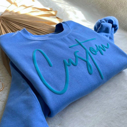 Custom Senior Graduation Gift for Her Senior 2025 Grad Gift Puff Print Sweatshirt