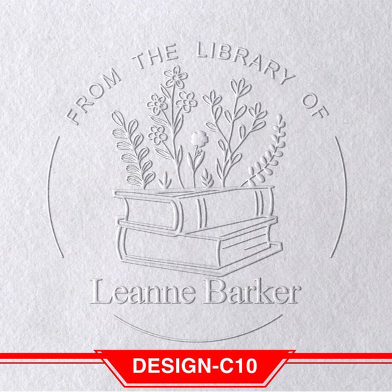 Book Embosser Personalized , Custom Stamp Embosser, Book Stamp, From The Library Of Stamp, Library Stamp