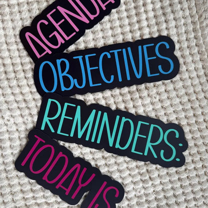White Board Custom Magnetic Labels