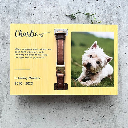 Memorial Pet Collar Frame, Pet Loss Gift, Memorial Pet Collar With Photo