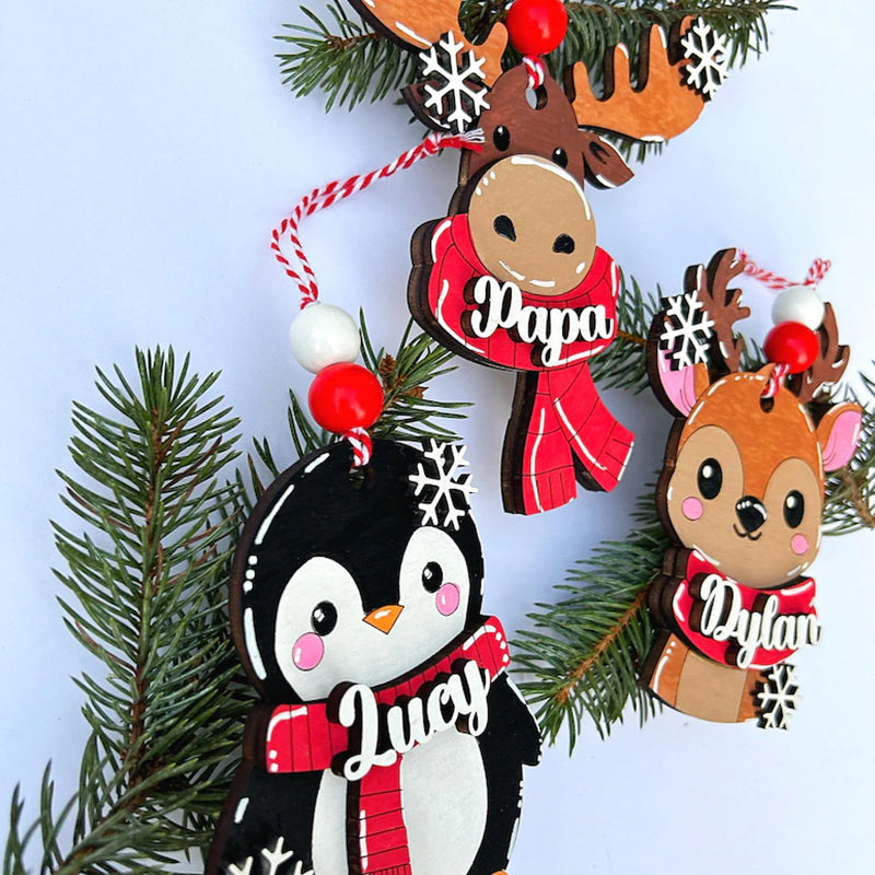 PERSONALIZED REINDEER ornament, personalized Reindeer