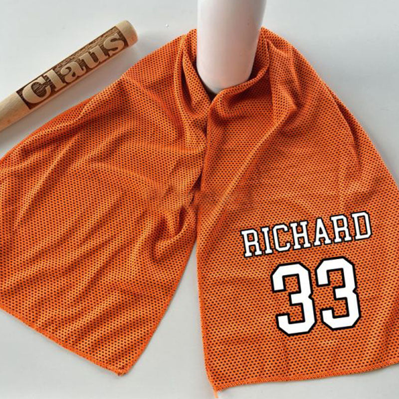 Custom Personalized Softball Baseball Cooling Towel, Summer Essentials