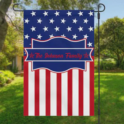 Welcome Flag 4th Of July Personalized Custom Garden Flag