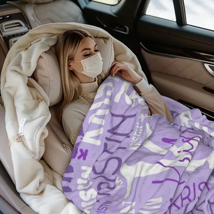 Custom Name Soft Fleece Throw Blanket
