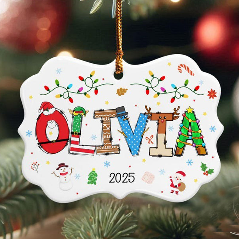 Personalized Boys Girls Christmas Ornament