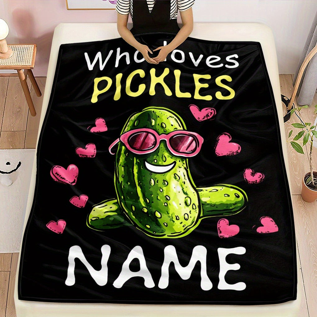 Custom Name Pickle Lover's Blanket