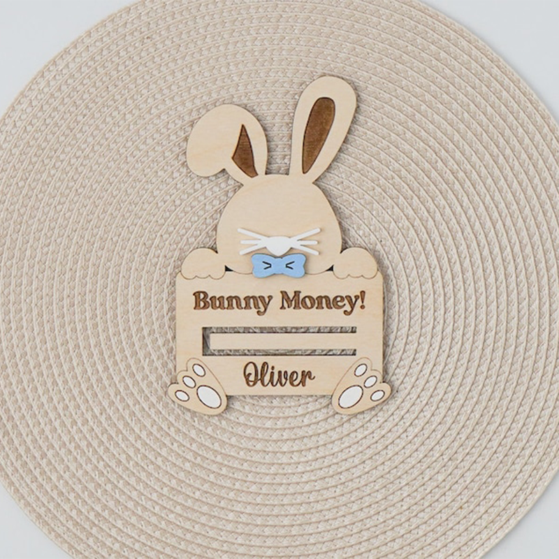 Personalised Easter Bunny Money Holder Easter Basket Stuffer