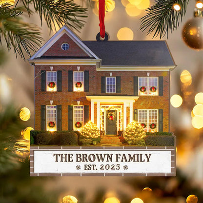 Personalized Home Photo Ornament, Custom New Home Christmas Ornament