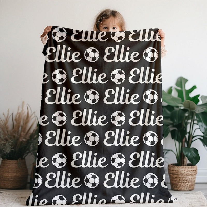 Personalized Sports Blanket - Custom Name and Graphic