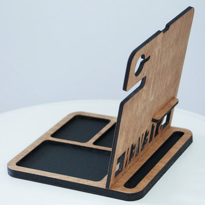 Personalized Book Holder, Custom Book Stand, Personalized Docking Station Men, Gift for Men
