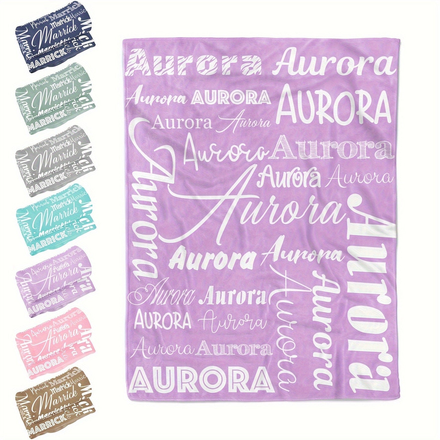 Personalized Flannel Blanket Custom with Name