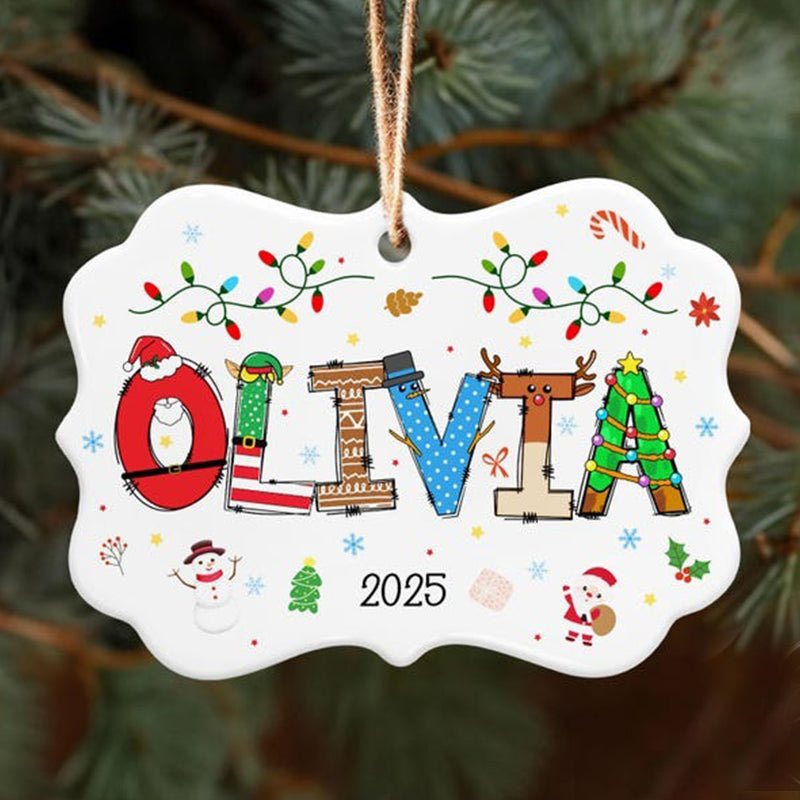 Personalized Boys Girls Christmas Ornament