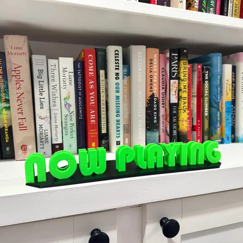 Now Playing Sign for Vinyl Records - Custom LP Display Stand & Record Holder