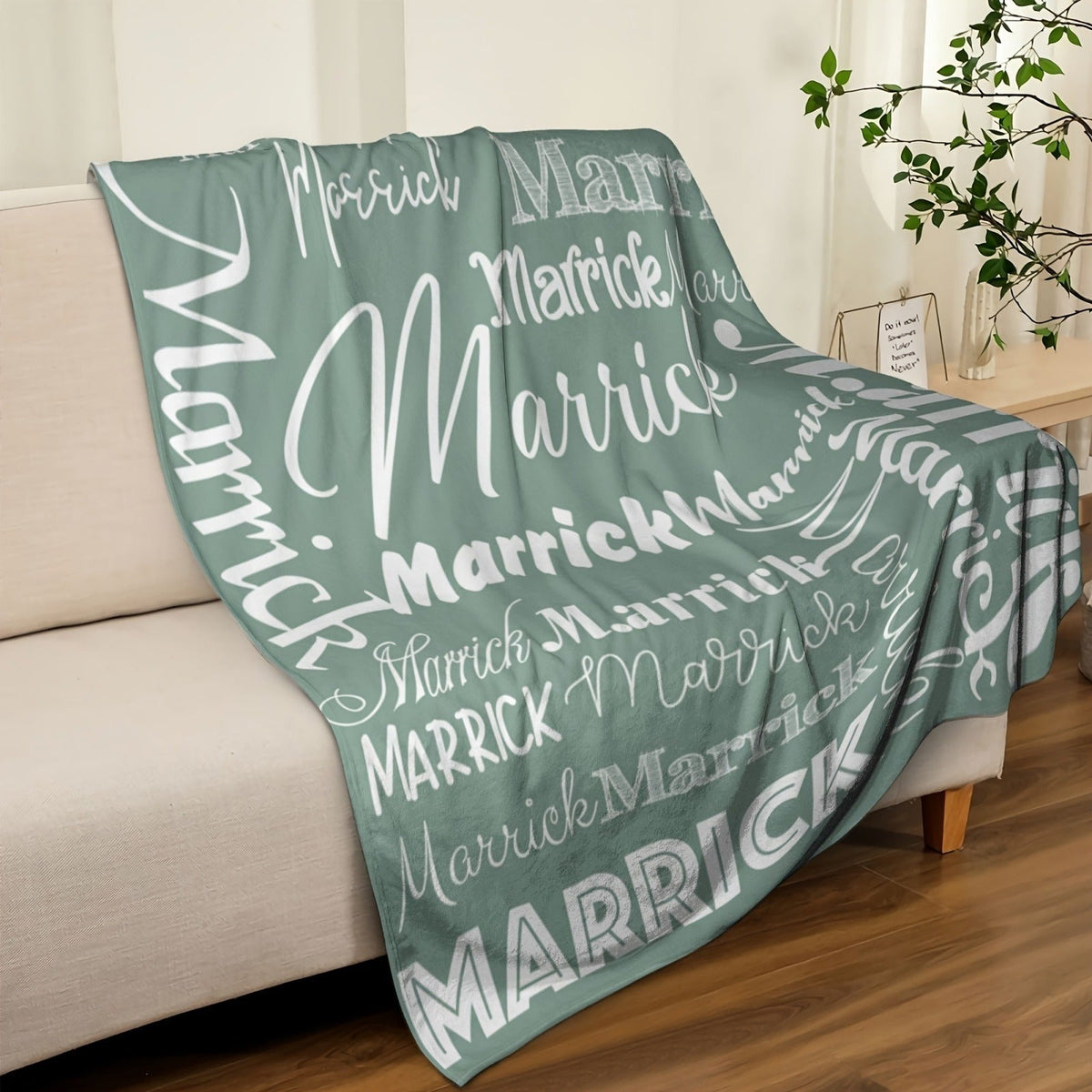 Personalized Flannel Blanket Custom with Name