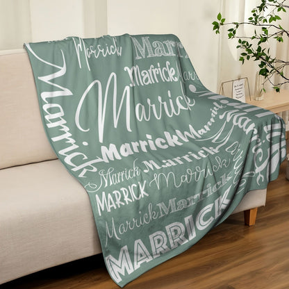 Personalized Flannel Blanket Custom with Name
