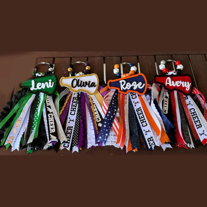 Cheer bogg bag tag, Cheerleader Tassel Charm Sport Duffle bag