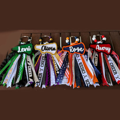 Cheer bogg bag tag, Cheerleader Tassel Charm Sport Duffle bag
