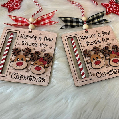 Cute Money Holder Christmas Ornament Gifts, Here’s A Few Bucks for Christmas