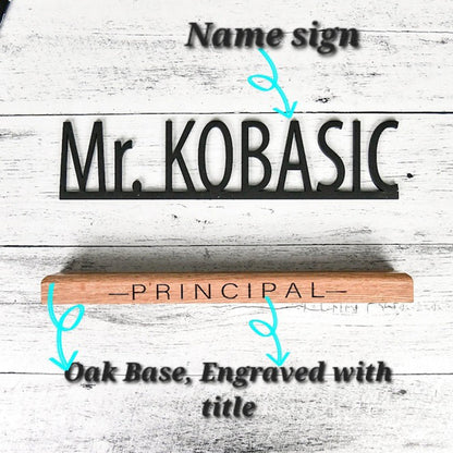 Desk Name Plate for Teacher, Principal, Executive