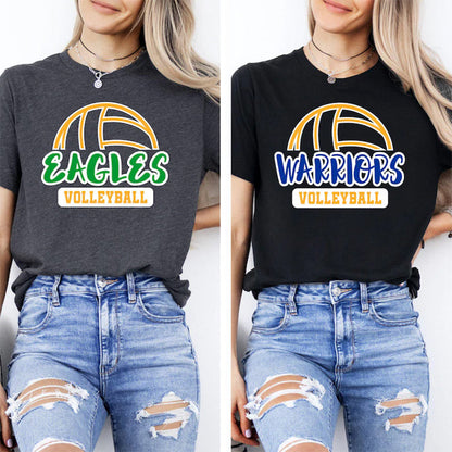 Custom Volleyball Mascot Shirt, Personalized Volleyball Team Shirt