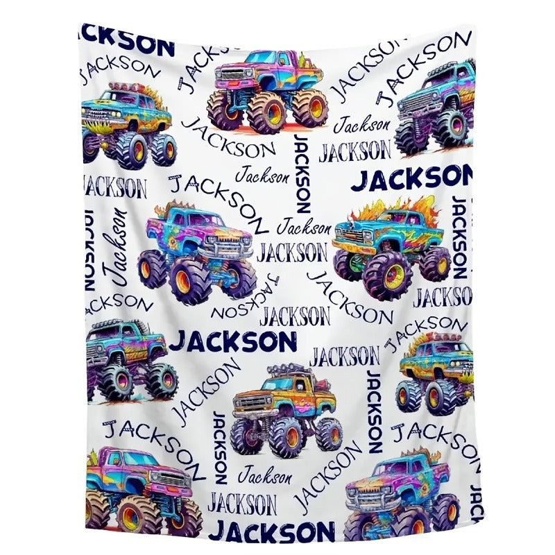 Truck Name Blanket, Modern Style Blanket, Outdoor Blanket