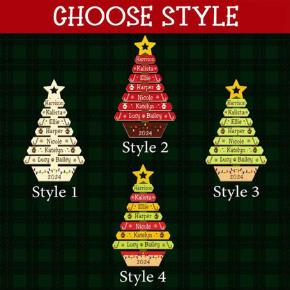 Custom Christmas Tree Ornament with Family Names, Family Christmas Ornament
