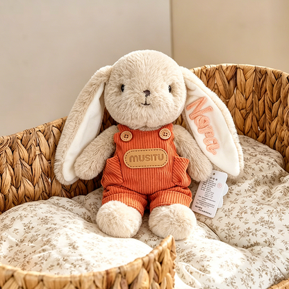 Personalized Embroidered Bunny Plush Baby Gift – Custom Stuffed Rabbit