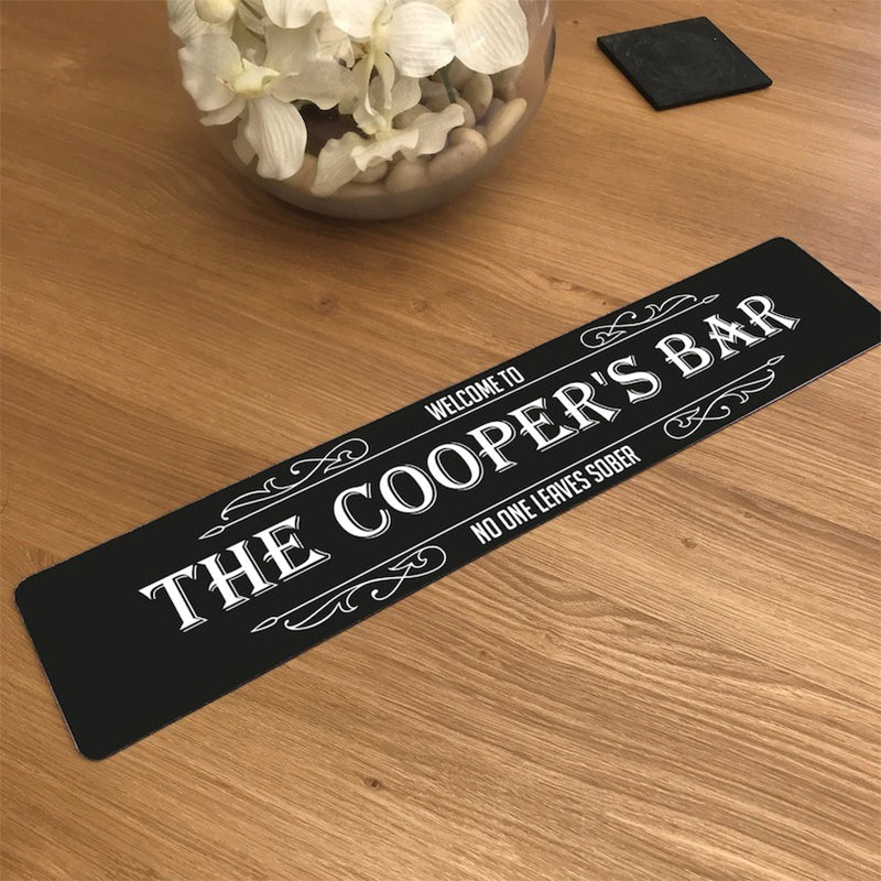 Personalised Vintage Bar Mat | Home Bar