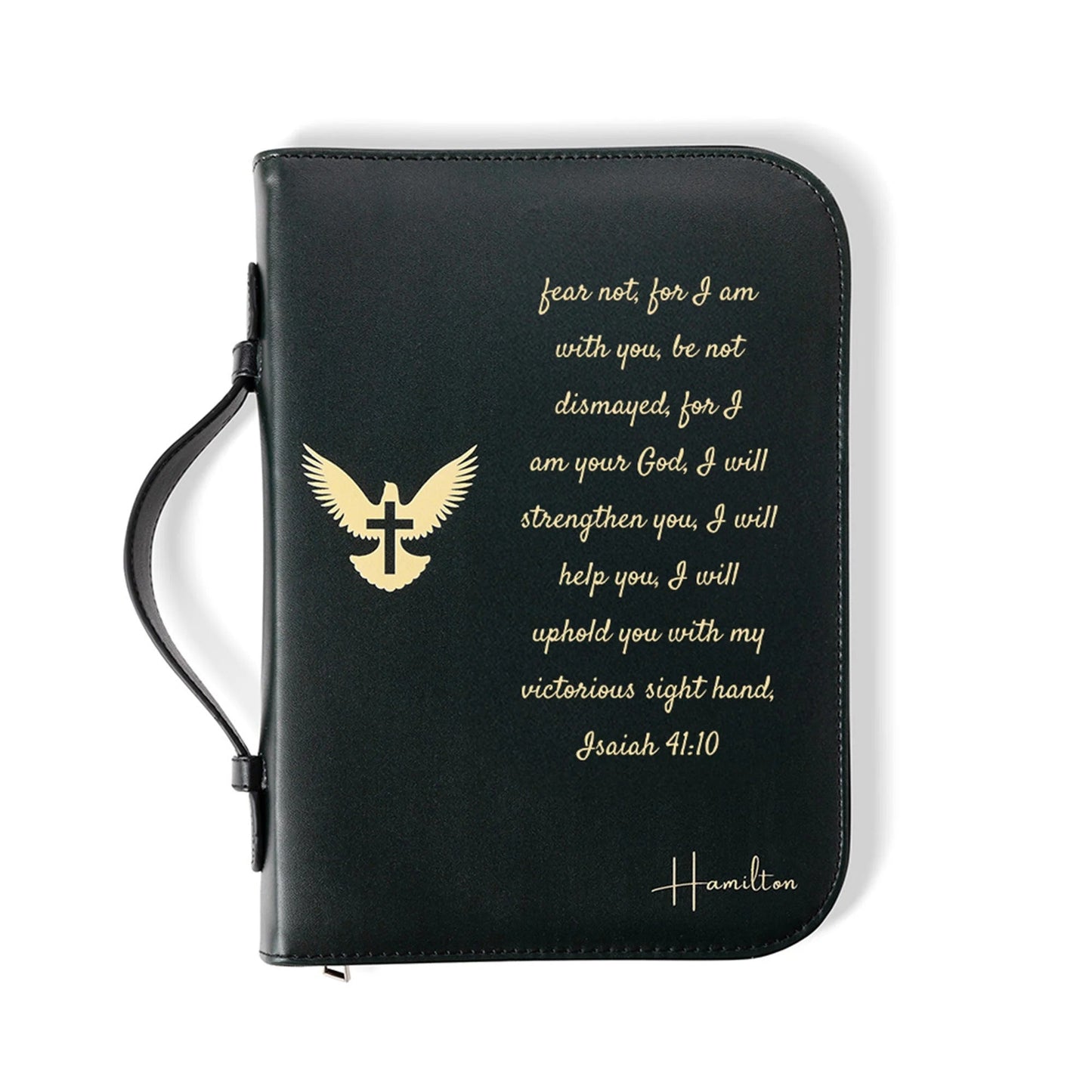Custom Faux Leather Bible Cover: Engraved Religious Gift