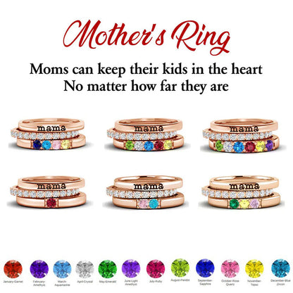 Birthstone Ring Set | Stackable Personalized Name Rings