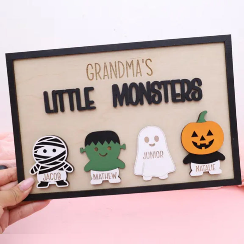 Personalized Grandma’s Little Monsters Sign