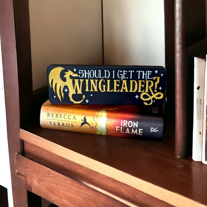 Get the Wingleader Fourth Wing Bookshelf Sign Book Decor