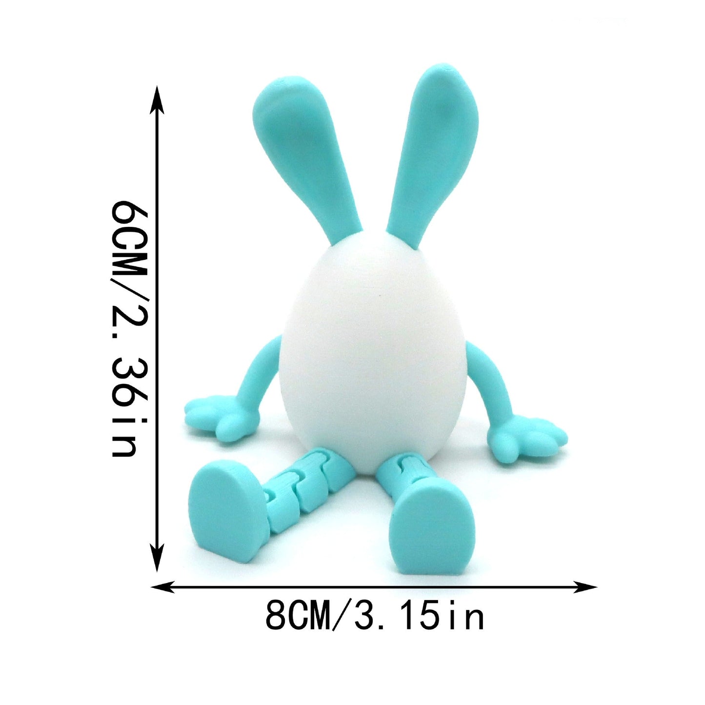 Mini Bunny Egg Fun Easter 3D Printed Cute Toy and Gift for Easter
