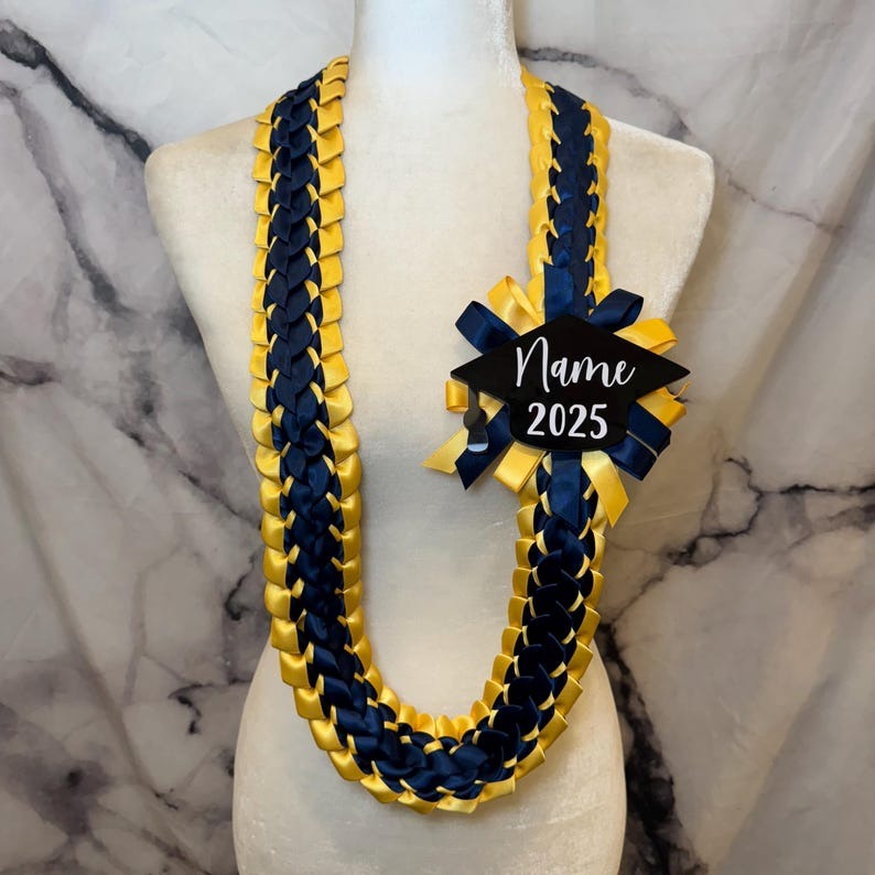 Graduation Double Ribbon Lei Graduation lei