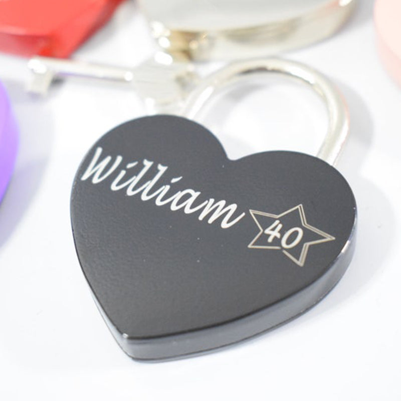 Boyfriend Gift Love Lock Engraved Fathers mothers day Padlock wedding engagement anniversary bridge gift  Personalised Key included Eternal