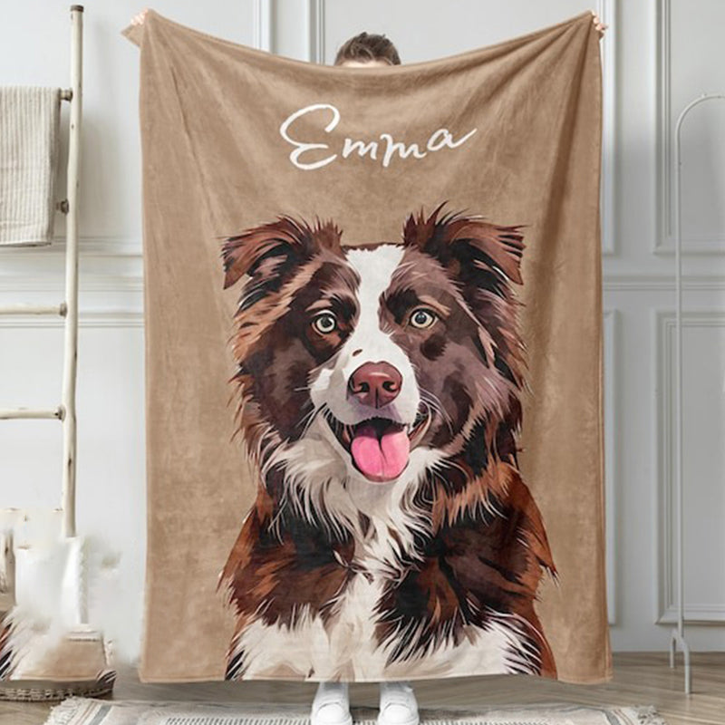 Pet Memorial Gifts Custom Printed Blanket-Photo Blanket Dog Blanket