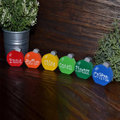 NDIVIDUAL ADD-ON Personalized Family Christmas Ornament Block Custom Holiday