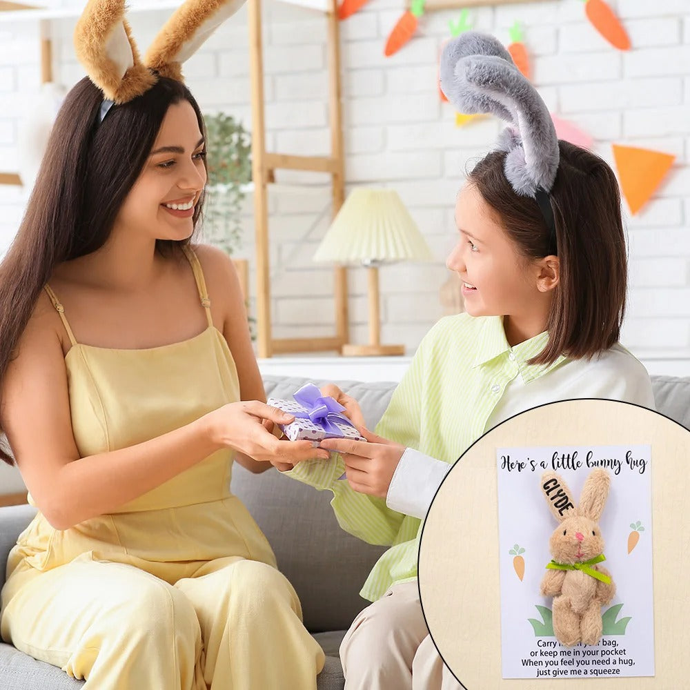 Personalized Easter Cute Tiny Plush Pocket Hug Bunny