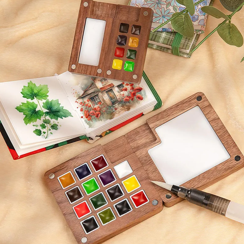 Portable watercolor set, Creative gift idea, Art supplies for journaling