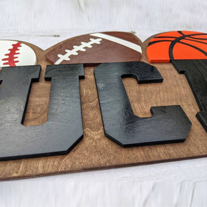 Sports Wood Name Sign