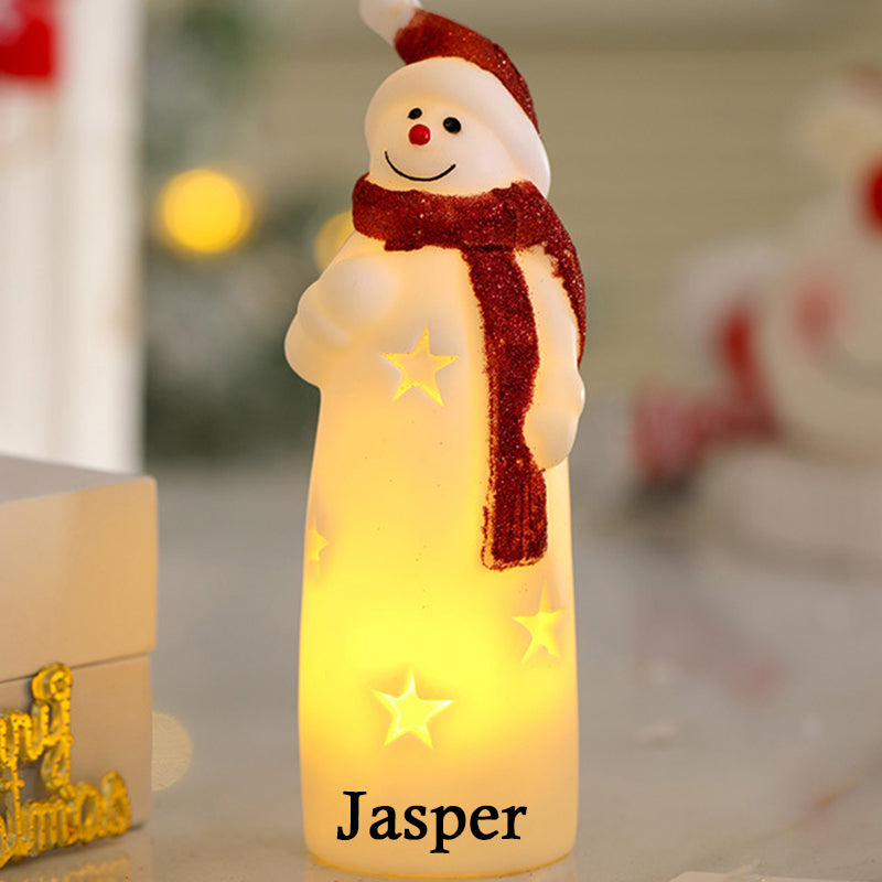 Personalized Snowman LED Ornament Custom Name Christmas