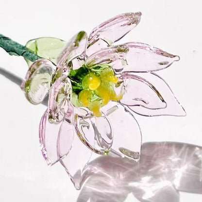 Glass Birth Month Flowers, Birth Flower Bouquet