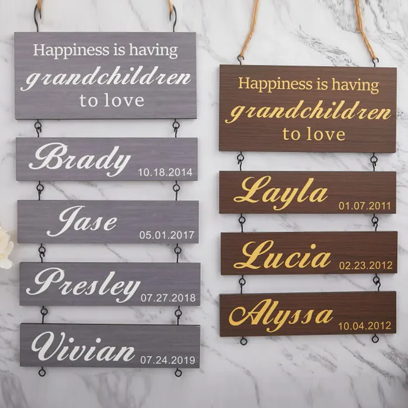 Grandchildren Sign,Personalized Grandparent Sign