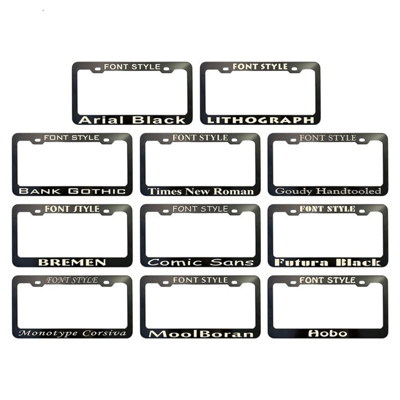 GoPlates Personalized Heavy Duty License Plate Frame | Laser Engraved