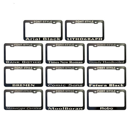 GoPlates Personalized Heavy Duty License Plate Frame | Laser Engraved