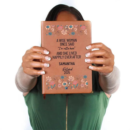 Personalized Retirement Gift for Her Happy Retirement Leather Journal