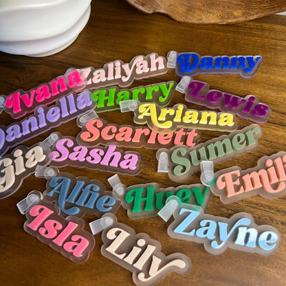 Acrylic Name Tag Personalised Keychain