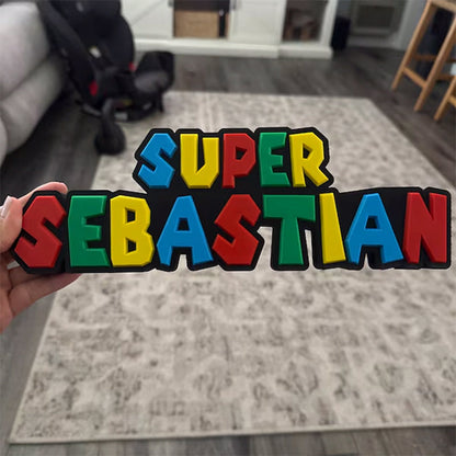 Custom Super Mario Bros inspired Name Plate